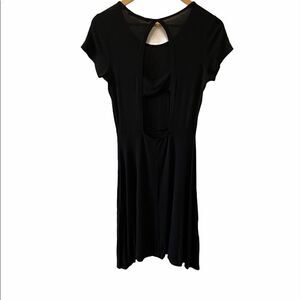 REBEL SUGAR Black Lightweight Back Cut Out Dress